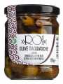 Olive Taggiasche sott`olio, masline in ulei de masline, fara sambure, Olio Roi - 180 g - Sticla