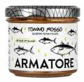 Tonno rosso in olio d`oliva, tuna fillets in olive oil, Armatore - 110 g - Glass Tonno rosso in olio d`oliva, tuna fillets in olive oil, Armatore - 110 g - Glass