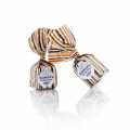 Mini truffles by Tartuflanghe Tartufo Dolce di Alba BIANCO white chocolate a 7g, beige striped paper - 1 kg - bag